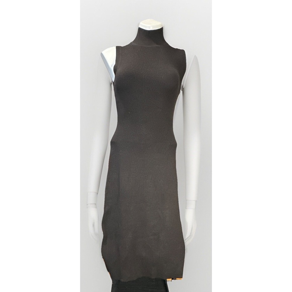 Ophelia Roe Small Black Sleeveless Mock Neck Sweater Dress‎ NWT